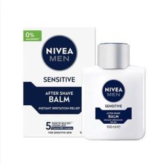 Dưỡng Da Nivea Men Sensitive After Shave Balm 100ml - Làm Dịu Da Sau Cạo Râu, Không Cồn, Phù Hợp Da Nhạy Cảm