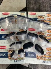 Bộ Hộp Đựng Thực Phẩm Rubbermaid 26 Miếng An Toàn - Hộp Nhựa BPA-Free Đa Năng Cho Bếp, Tiện Lợi Sử Dụng Trong Tủ Lạnh Và Lò Vi Sóng