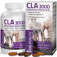 Viên Uống Giảm Cân Bronson Organic CLA 3000mg - Hỗ Trợ Tăng Cường Trao Đổi Chất - 120 Viên Mỹ