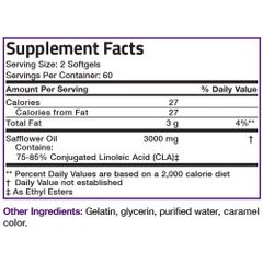 Viên Uống Giảm Cân Bronson Organic CLA 3000mg - Hỗ Trợ Tăng Cường Trao Đổi Chất - 120 Viên Mỹ