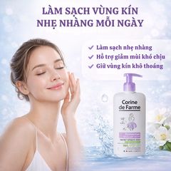 Dung Dịch Vệ Sinh Phụ Nữ Corine de Farme Protect 250ml - Gel Lavant Intime Dịu Nhẹ, Cân Bằng pH Cho Da Nhạy Cảm, Khử Mùi Hiệu Quả