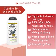 Gel Tắm Gội 2 Trong 1 Cho Bé Corine de Farme Batman - Dịu Nhẹ, Không Cay Mắt, Hương Năng Động - 300ml