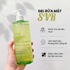 Sữa Rửa Mặt SVR Sebiaclear Gel Moussant 400ml - Cho Da Dầu, Mụn, Nhạy Cảm, Làm Sạch Dịu Nhẹ, Chống Thấm Nước Chính Hãng từ Pháp