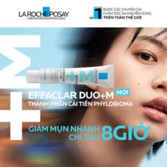 Kem Trị Mụn La Roche-Posay Effaclar Duo+M 40ml - Giảm Mụn, Dưỡng Ẩm và Ngăn Ngừa Tái Phát - Sản Phẩm Chính Hãng từ Pháp