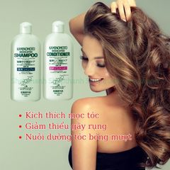 Bộ Dầu Gội và Dầu Xả Kaminomoto Nhật Bản 300ml - Hỗ Trợ Mọc Tóc, Giảm Rụng Tóc, Chăm Sóc Tóc Hiệu Quả Chính Hãng