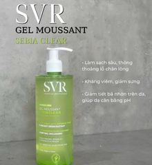 Sữa Rửa Mặt SVR Sebiaclear Gel Moussant 400ml - Dành Cho Da Dầu Mụn, Nhạy Cảm, Làm Sạch Dịu Nhẹ, Không Xà Phòng, Chính Hãng