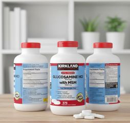 (100 viên) Viên Uống Bổ Sung Kirkland Signature Glucosamine HCL 1500mg & MSM 1500mg - Chăm Sóc Xương Khớp, 375 Viên Mỹ chính hãng