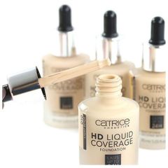 Kem nền Catrice HD Liquid Coverage Foundation 010 - Che phủ hoàn hảo, lớp nền mỏng nhẹ, giữ màu 24h, chống nắng SPF 25 chính hãng