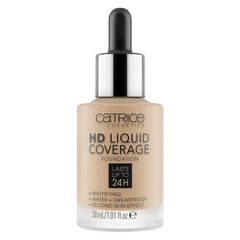 Kem Nền Catrice HD Liquid Coverage Foundation 040 - Che Phủ Hoàn Hảo, Lớp Nền Mỏng Nhẹ, Giữ Màu 24h, Chống Nắng SPF 25 Chính Hãng