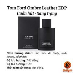 Nước Hoa Unisex Tom Ford Ombré Leather - Hương Cay Đặc Trưng, Nam Tính, Sang Trọng, Lưu Hương Lâu Dài