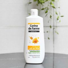Gel Tắm Corine de Farme Essential Milk & Honey Dưỡng Ẩm Dịu Nhẹ 750ml - Sữa và Mật Ong Cho Làn Da Mịn Màng, Thơm Mát