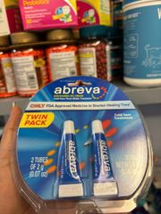 Kem Bôi Mụn Rộp Quanh Miệng Abreva - Hỗ Trợ Làm Lành Vết Loét Do Virus Herpes Simplex, Giảm Đau Ngứa, 10% Docosanol