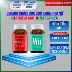 Hộp 60 Viên Angela Gold và WIT - Hỗ Trợ Cân Bằng Nội Tiết Tố & Bảo Vệ Sức Khỏe Đôi Mắt, Dành Cho Người Văn Phòng