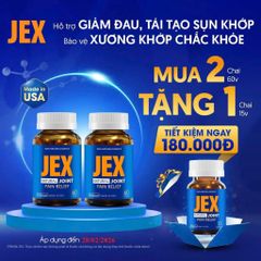 Viên uống JEX Thế Hệ Mới - Hỗ trợ xương khớp, giảm đau thoái hóa khớp, 60 viên & 30 viên, bổ sung sức khỏe chính hãng