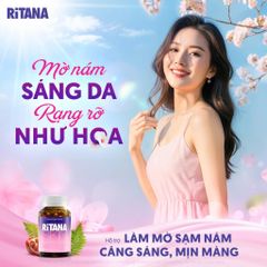 Viên uống RITANA Trắng Da - Hỗ Trợ Mờ Sạm Nám, Hộp 60 Viên, Thành Phần L-Glutathion, Làm Trắng Da Tự Nhiên, Made in USA