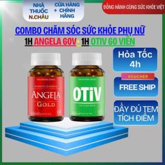 Angela & OTIV Hỗ Trợ Cân Bằng Nội Tiết Tố Phụ Nữ - Hộp 60 Viên Duy Trì Sức Khỏe Trí Lực và Sắc Đẹp