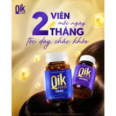 Viên uống QIK HAIR - Giúp Bảo Vệ và Phục Hồi Tóc Hư Tổn - Hỗ trợ chăm sóc tóc hiệu quả, Hộp 30 Viên chính hãng Mỹ