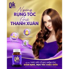 Viên uống QIK HAIR - Giúp Bảo Vệ và Phục Hồi Tóc Hư Tổn - Hỗ trợ chăm sóc tóc hiệu quả, Hộp 30 Viên chính hãng Mỹ