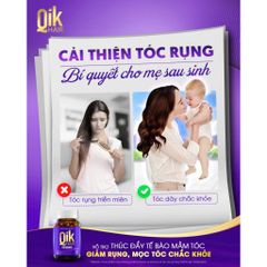 Viên uống QIK HAIR - Giúp Bảo Vệ và Phục Hồi Tóc Hư Tổn - Hỗ trợ chăm sóc tóc hiệu quả, Hộp 30 Viên chính hãng Mỹ