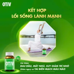 Viên uống Bổ não OTiV - Hỗ trợ trí nhớ, tăng cường tuần hoàn não - Combo 2 hộp 60 viên tặng hộp 15 viên chính hãng