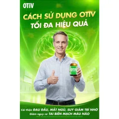 Viên uống Bổ não OTiV - Hỗ trợ trí nhớ, tăng cường tuần hoàn não - Combo 2 hộp 60 viên tặng hộp 15 viên chính hãng