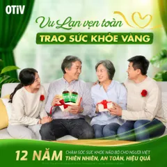 Viên uống Bổ não OTiV - Hỗ trợ trí nhớ, tăng cường tuần hoàn não - Combo 2 hộp 60 viên tặng hộp 15 viên chính hãng