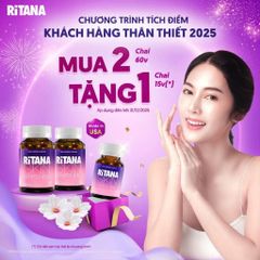 Viên uống trắng da RiTANA - Hỗ trợ làm mờ thâm nám, chống lão hóa - Combo 2 hộp 60 viên + 1 hộp 15 viên