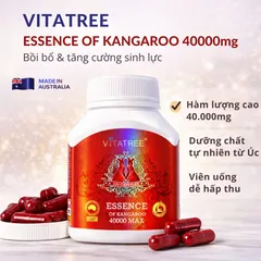 Viên Uống Vitatree Essence Of Kangaroo 40000 Max - Hỗ Trợ Sức Khỏe Nam Giới Tăng Cường Thể Lực và Bồi Bổ Cơ Thể - 100 Viên
