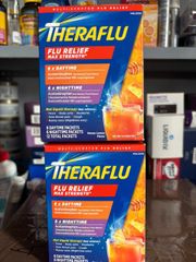 Set Trà Theraflu Giải Cảm Ngày & Đêm - Hỗ Trợ Giảm Cảm Cúm, Ho, Nghẹt Mũi - Hương Vị Mật Ong & Hoa Cúc, Hộp 12 Gói