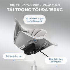 Ghế văn phòng công thái học ISUNI Crypher - Điều chỉnh tư thế ngồi, chống gù lưng, chất liệu cao cấp, giảm đau mỏi lưng, tải trọng 150kg.