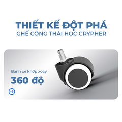 Ghế văn phòng công thái học ISUNI Crypher - Điều chỉnh tư thế ngồi, chống gù lưng, chất liệu cao cấp, giảm đau mỏi lưng, tải trọng 150kg.