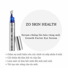 Serum trẻ hóa vùng mắt Zo Skin Health Growth Factor Eye Serum - Giải pháp chống lão hóa, cung cấp độ ẩm cho da mắt tươi 