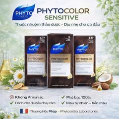Nhuộm Tóc Phủ Bạc PHYTO 100% Hữu Cơ - Cho Da Nhạy Cảm, Không Gây Kích Ứng, Dưỡng Tóc Tự Nhiên