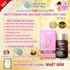 Viên Uống Rich Coenzyme Q10 Hỗ Trợ Tim Mạch - Hộp 120 Viên Chính Hãng Nhật Bản, Giảm Mệt Mỏi, Chống Oxy Hóa