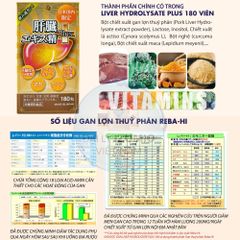 Viên Uống Hỗ Trợ Giải Độc Gan Liver Hydrolyzate Plus Nichiei 180 Viên - Bổ Gan, Tăng Cường Sức Khỏe, Chính Hãng Nhật Bản