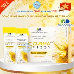 Viên Sủi Dạ Dày Scurma Fizzy Elepharma - Hộp 2 Tuýt 20 Viên Chính Hãng, Hỗ Trợ Tiêu Hóa, Chứa Nano Curcumin, Giảm Trào Ngược Dạ Dày