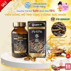 Viên Uống Đông Trùng Hạ Thảo Tohchukasou Premium - Tăng Cường Sức Khỏe và Sinh Lực, Nhập Khẩu Chính Hãng Nhật Bản, 180 Viên