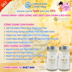 Viên Uống Chống Lão Hóa Da Nichiei NMN+ 27000 Luxury Nhật Bản - Hộp 90 Viên Chính Hãng, Hỗ Trợ Đẹp Da và Ngăn Ngừa Lão Hóa, Freeship & Voucher 15%