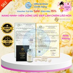 Viên Uống Chống Lão Hóa Da Nichiei NMN+ 27000 Luxury Nhật Bản - Hộp 90 Viên Chính Hãng, Hỗ Trợ Đẹp Da và Ngăn Ngừa Lão Hóa, Freeship & Voucher 15%