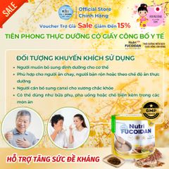 Thực Dưỡng Nutri Fucoidan Plus 500g - Tăng Cường Miễn Dịch Dành Cho Người Ăn Chay, Tiểu Đường Chính Hãng Nhật Bản