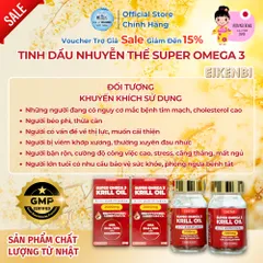Viên Uống Dầu Nhuyễn Thể Super Omega 3 Krill Oil Eikenbi - Hỗ Trợ Tim Mạch, Tăng Cường Sức Khỏe, Chính Hãng Nhật Bản