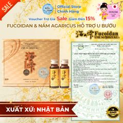 Fucoidan Vàng Umi No Shizuku - Thùng 30 Chai Nước Uống Hỗ Trợ Điều Trị U Bướu Chính Hãng Nhật Bản, Tăng Cường Đề Kháng, Bảo Vệ Sức Khỏe