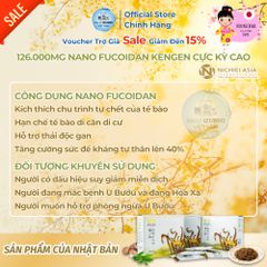 Tảo Nâu Kengen Nano Fucoidan 126.000mg - Hỗ Trợ Miễn Dịch, Chống Di Căn - Hộp 60 Gói Chính Hãng Nhập Khẩu Từ Nhật Bản