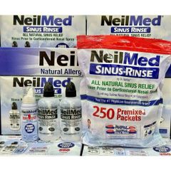 [ Hàng Mỹ - Date 2029] Bộ Bình Nước Muối vệ sinh mũi Neilmed Sunus Rins