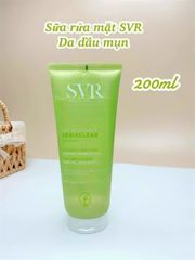 Sữa Rửa Mặt Gel SVR Sebiaclear Moussant Cho Da Dầu Mụn & Nhạy Cảm 200ML/400ML - Làm Sạch Sâu, Giữ Ẩm, Visa Tươi Mát