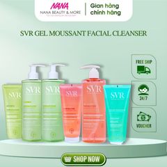 Sữa Rửa Mặt Gel SVR Sebiaclear Moussant Cho Da Dầu Mụn & Nhạy Cảm 200ML/400ML - Làm Sạch Sâu, Giữ Ẩm, Visa Tươi Mát