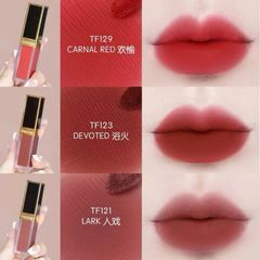 Son Kem Tom Ford Liquid Lip Luxe Matte Màu 129 Carnal Red Đỏ Tươi Chính Hãng – Chất Son Sang Trọng, Độ Bám Lâu, Dưỡng Ẩm Tối Ưu
