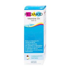 Pediakid Vitamin D3 Nhỏ Giọt Cho Trẻ Sơ Sinh - Hỗ Trợ Hấp Thu Canxi Hỗ Trợ Phát Triển Xương & Răng, Không Mùi Vị, Dễ Uống