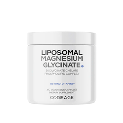 Viên Bổ Sung Magie Codeage Liposomal Magnesium Glycinate - Hỗ Trợ Cơ, Thần Kinh và Hệ Miễn Dịch, 240 Viên Nén Không GMO, Thuần Chay