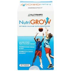 Viên uống bổ sung canxi NutriGrow Nutrimed cho trẻ từ 8 tuổi - Tăng chiều cao, hỗ trợ phát triển xương chắc khỏe (60 viên)
